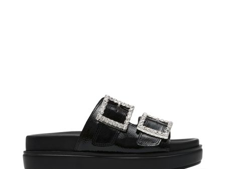 FREEWAY BLACK CRINKLE PATENT on Sale